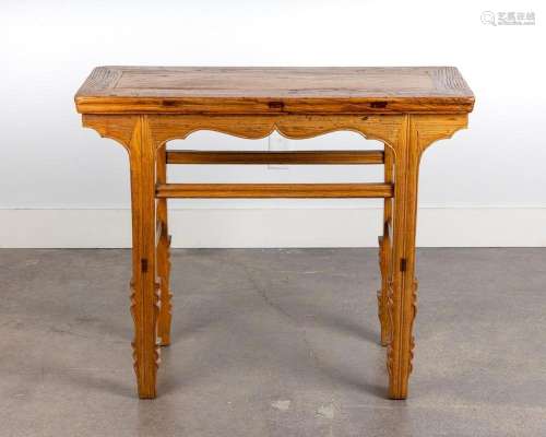 A Yu Mu narrow table, 32 x 39 x 16 1/4 in. (81 x 99 x 41 cm)