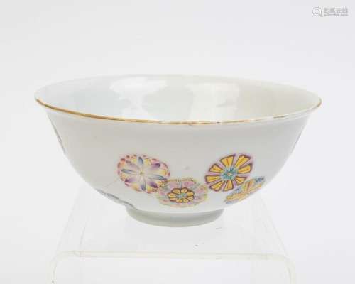 A Chinese polychrome bowl, 2 1/4 x 5 1/8 in. (5.72 x 13.02 c...