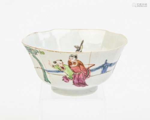 A Chinese polychrome decorated bowl, 2 3/8 x 4 3/4 in. (6.03...