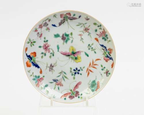 A Chinese polychrome plate, 6 7/8 in. (17.46 cm.)