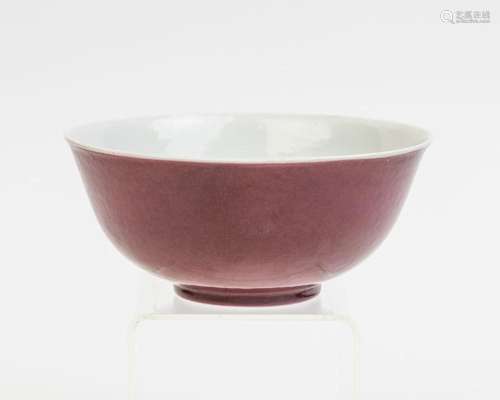 A Chinese peach bloom glazed bowl, 2 7/8 x 6 1/2 in. (7.30 x...