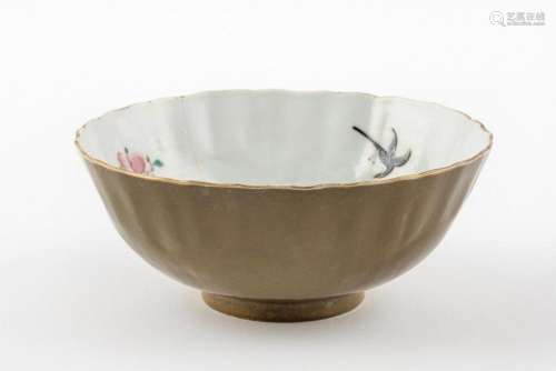 A Chinese olive glazed bowl, 2 1/4 x 6 3/4 in. (5.72 x 17.15...