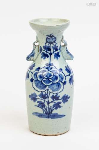 A Chinese blue and white baluster form vase, 8 1/2 in. (21.5...