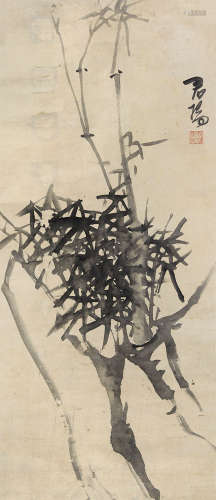 1855～1915 蒋君扬  竹石图 水墨纸本 立轴