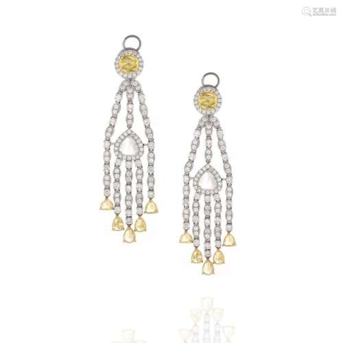 Diamond and 18K Earrings