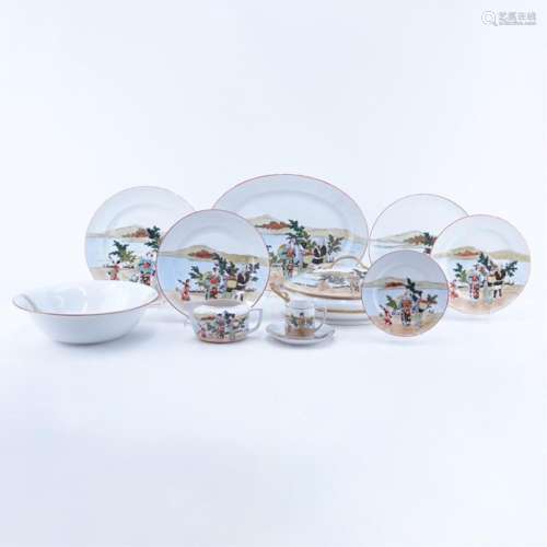 Japanese Kutani Porcelain Set