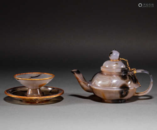 Chinese agate teapot
