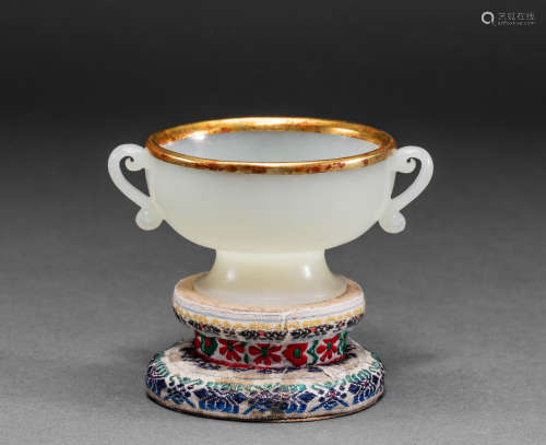 Chinese Hetian Jade Cup