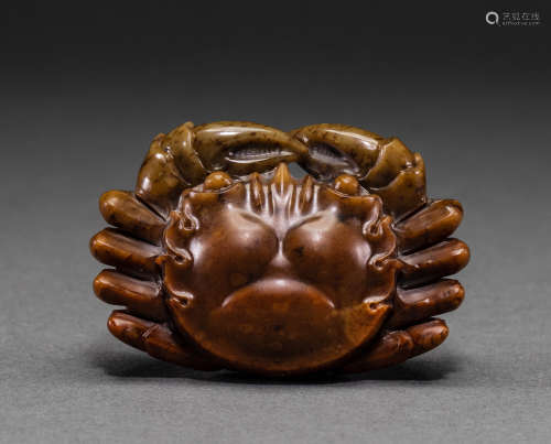 China and Tian jade crab ornaments