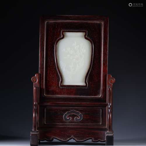 Hotan jade plum bottle insert