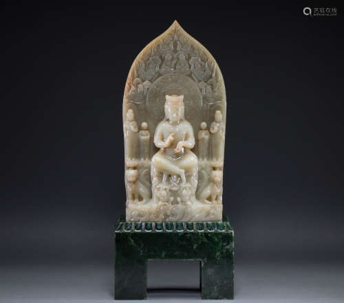 Jade Buddha statue in Hetian, Qing Dynasty, China