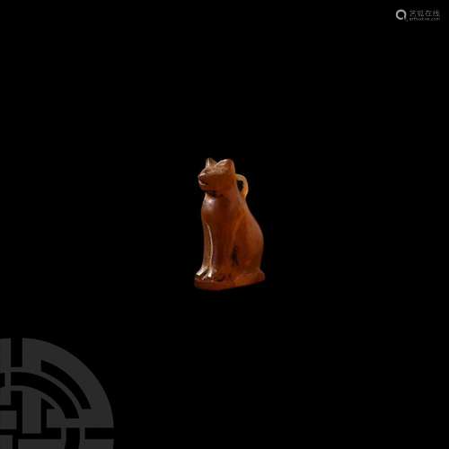 Egyptian Carnelian Cat Amulet