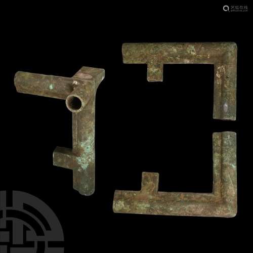 Romano-Egyptian Bronze Couch Fittings