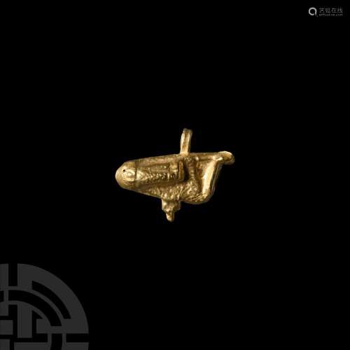 Egyptian Gold Waterfowl Amulet