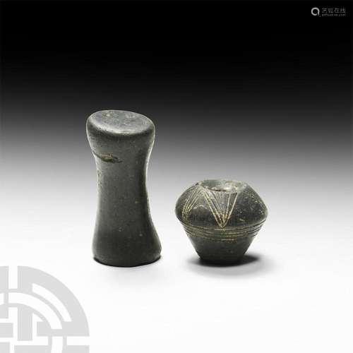 Etruscan Spindle Whorl and Spool