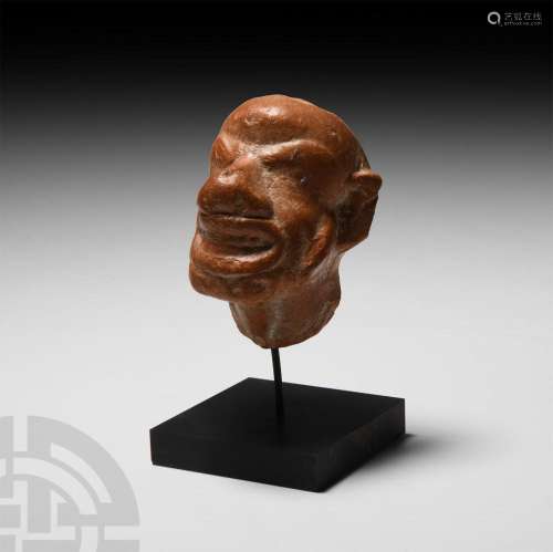 Hellenistic Terracotta Grotesque Mask