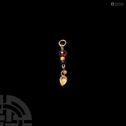 Romano-Parthian Gold Pendant with Beads