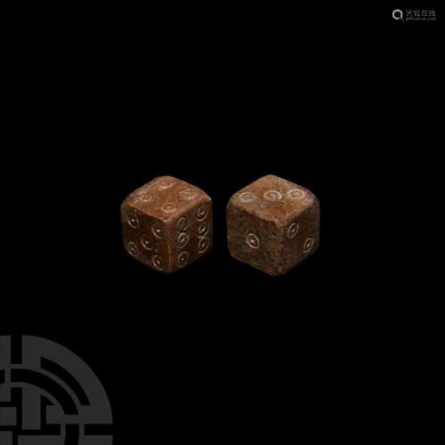 Roman Bone Dice Pair