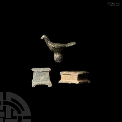 Roman Statuette Bases and Bird Mount Group
