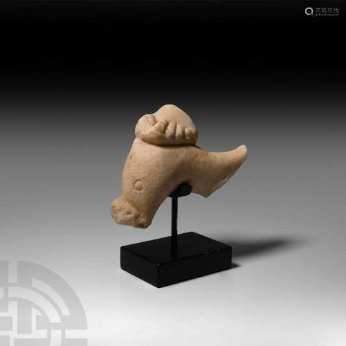 Roman Marble Dolphin and Foot Section