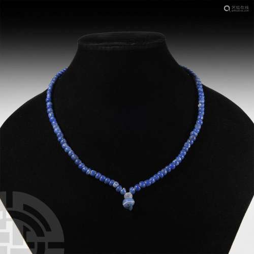 Roman Blue Glass Bead Necklace String