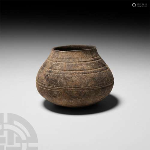 Roman Jar with Linear Decoration