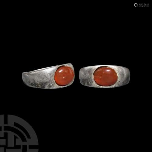 Roman Silver Ring with Gemstone