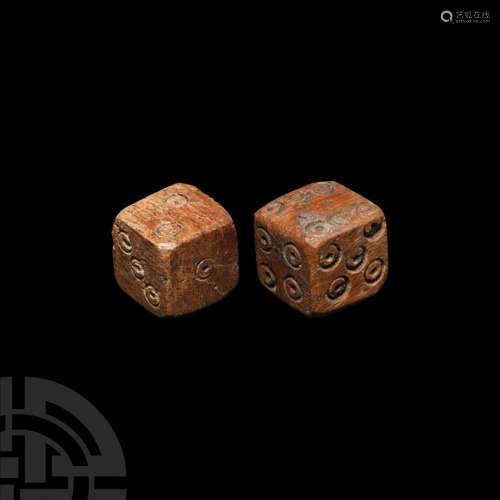 Roman Bone Dice Pair