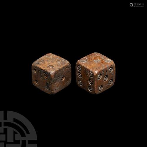 Roman Bone Dice Pair