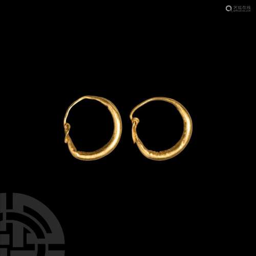 Roman Gold Earring Pair