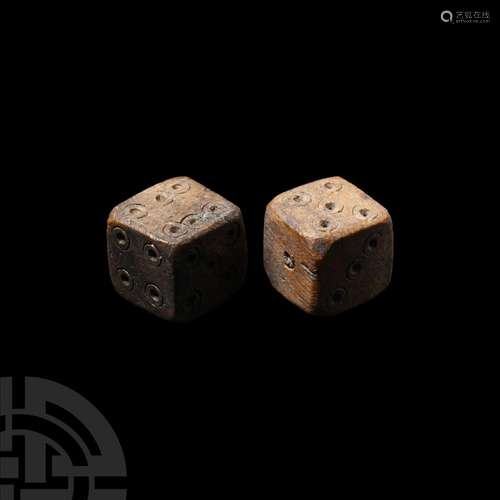 Roman Bone Dice Pair