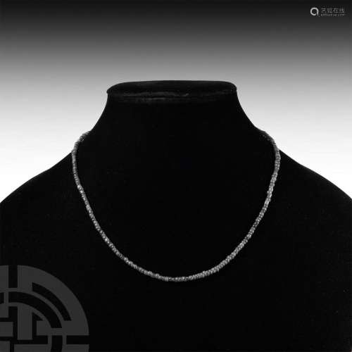 Roman Black Glass Bead Necklace String