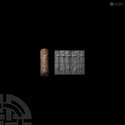 Mesopotamian Cylinder Seal with Scorpions and Birds