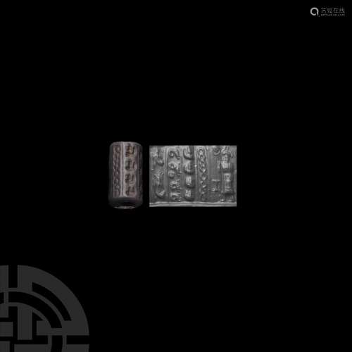 Old Babylonian Cylinder Seal with Deity