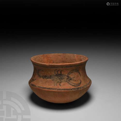 Painted Terracotta Bowl with Scorpions