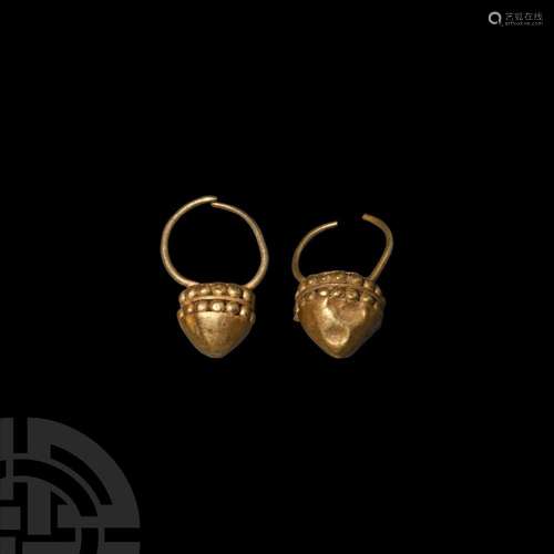 Gold Earring Pair