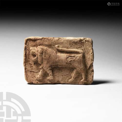 Old Babylonian Terracotta Plaque of a Lion