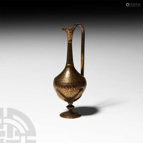 Western Asiatic Gold Inlaid Ewer