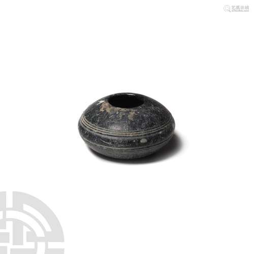 Western Asiatic Steatite Vessel with Linear Decoration