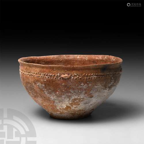 Holy Land Decorated Terracotta Bowl