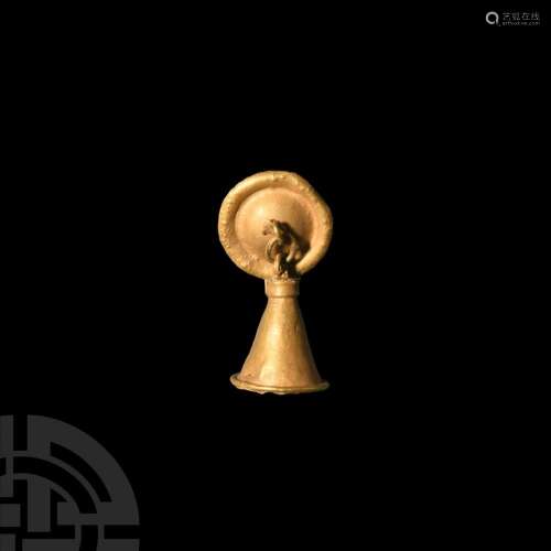 Western Asiatic Gold Bell Pendant