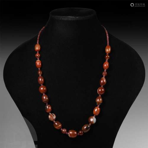 Western Asiatic Agate Bead String