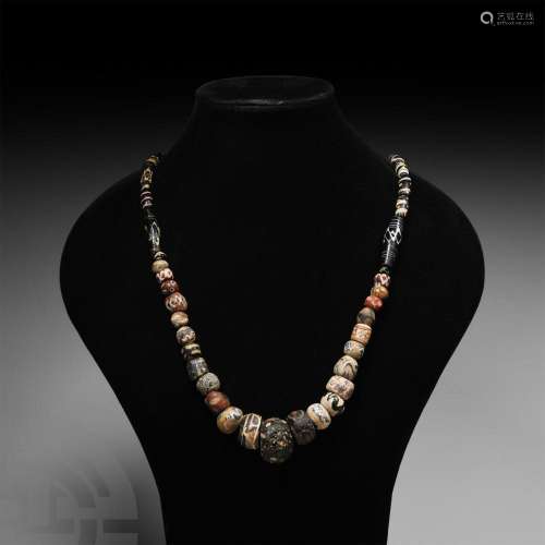 Western Asiatic Mosaic Bead Necklace String