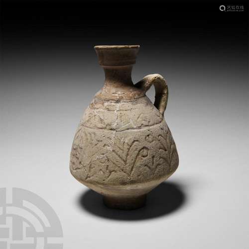 North African Terracotta Jug with Handles