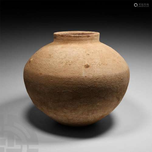 Large Bronze Age Holy Land Decorated Jar