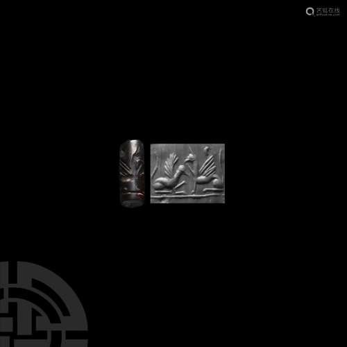 Old Babylonian Cylinder Seal with Gryphons