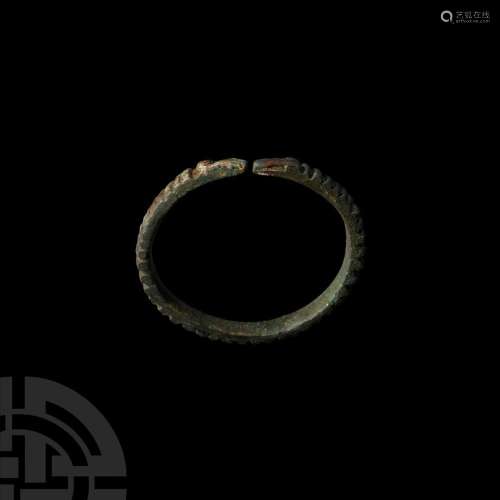 Western Asiatic Bracelet with Animal Head Terminals