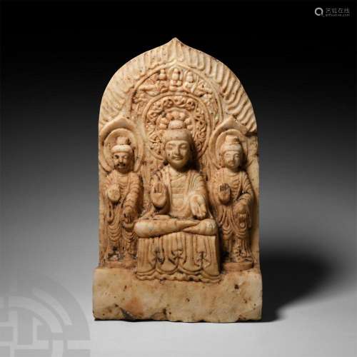 Chinese Wei Style Alabaster Stele