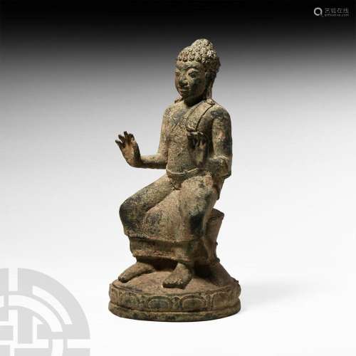 South East Asian Seated Statue of Buddha