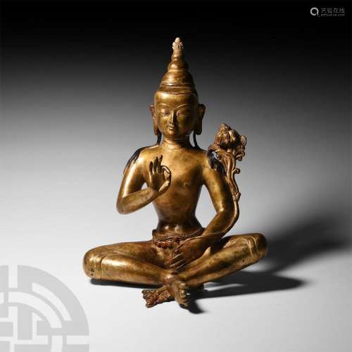 Sino-Tibetan Gilt Tara Figure
